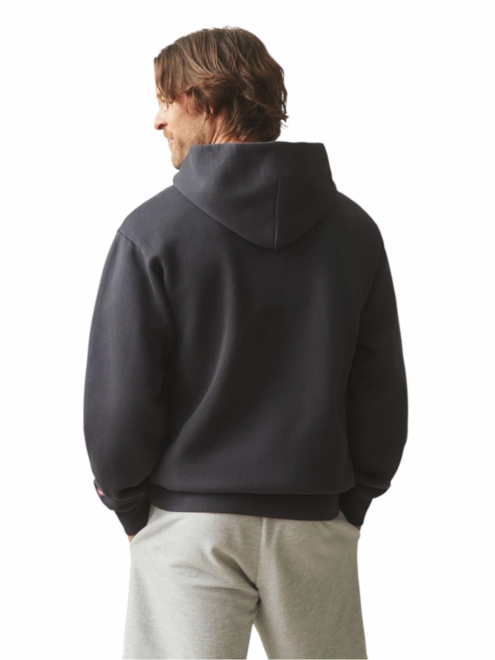 American Giant Unisex Vintage Pullover Hoodie Washed Black Size L - Picture 10 of 13